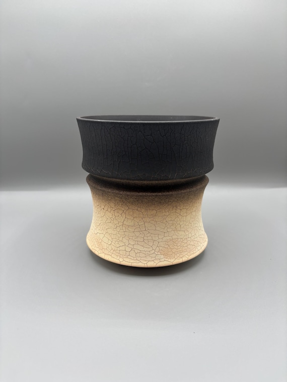 5.25 inch W* 5.25 inch H/ High quality handmade ceramic pottery/Succulent Pot/Handmade Pot/Caudex Pot/Ceramic Pot/Black Pot/Cactus Pot