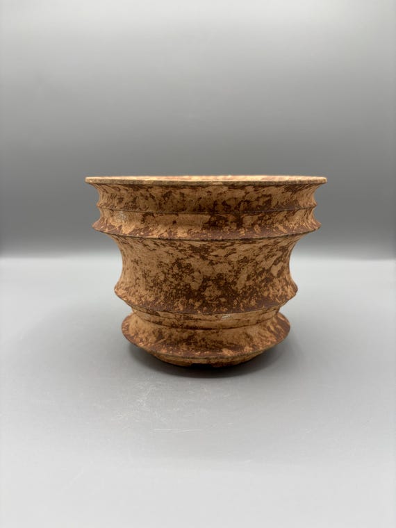 5.75 inch W* 4.5 inch/ High quality handmade ceramic pottery/Succulent Pot/Handmade Pot/Caudex Pot/Ceramic Pot/Planter/Orange Pot