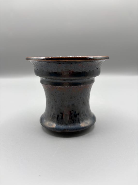 3.75 inch W* 3.25 inch H/ High quality handmade ceramic pottery/Succulent Pot/Handmade Pot/Caudex Pot/Ceramic Pot/Black Pot/Cactus Pot