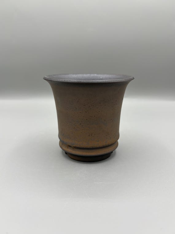 3.75 inch W* 3.5 inch H/ High quality handmade ceramic pottery/Succulent Pot/Handmade Pot/Caudex Pot/Ceramic Pot/Planter/Golden Pot