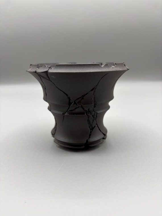 3.5 inch W* 3 inch H/ High quality handmade ceramic pottery/Succulent Pot/Handmade Pot/Caudex Pot/Ceramic Pot/Black Pot/Cactus Pot