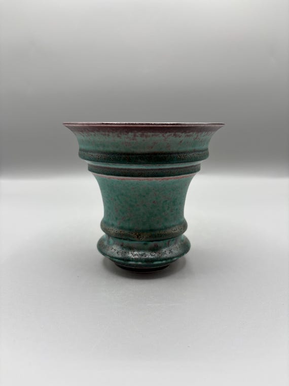 4.25 inch W* 4 inch H/ Turquoise Plum/High quality handmade ceramic pottery/Succulent Pot/Caudex Pot/Ceramic Pot/Blue Glaze Pot/Cactus Pot