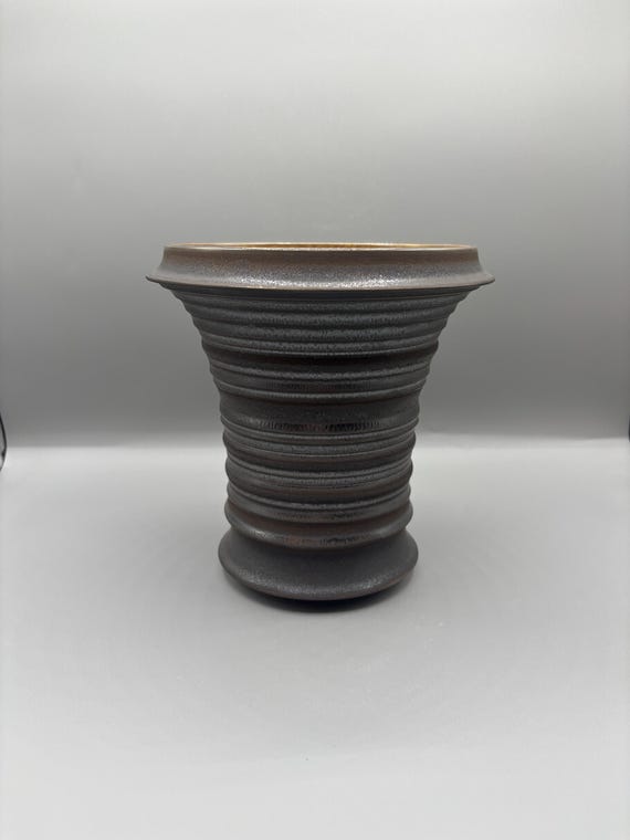 6.25 inch W* 6.5 inch H/ High quality handmade ceramic pottery/Succulent Pot/Handmade Pot/Caudex Pot/Ceramic Pot/Black Pot/Cactus Pot
