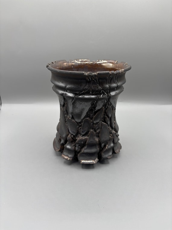 5 inch W* 5.75 inch H/ High quality handmade ceramic pottery/Succulent Pot/Handmade Pot/Caudex Pot/Ceramic Pot/Planter/Black Pot/Cactus Pot