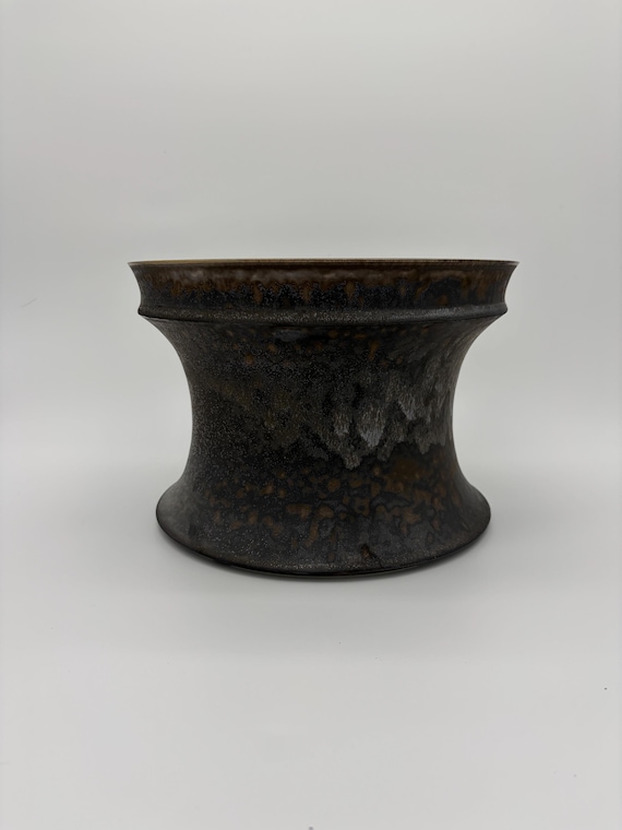 11.5 inch W* 8 inch H/ High quality handmade ceramic pottery/Succulent Pot/Handmade Pot/Caudex Pot/Ceramic Pot/Planter/Black Pot
