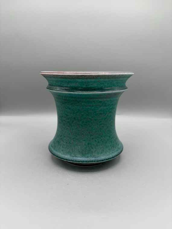 5.5 inch W* 5.25 inch H/ Turquoise Mist/High quality handmade ceramic pottery/Succulent Pot/Caudex Pot/Ceramic Pot/Blue Glaze Pot/Cactus Po