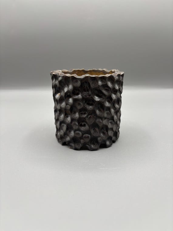 3 inch W* 3.25 inch H/ High quality handmade ceramic pottery/Succulent Pot/Handmade Pot/Caudex Pot/Ceramic Pot/Planter/Black Pot/Cactus Pot