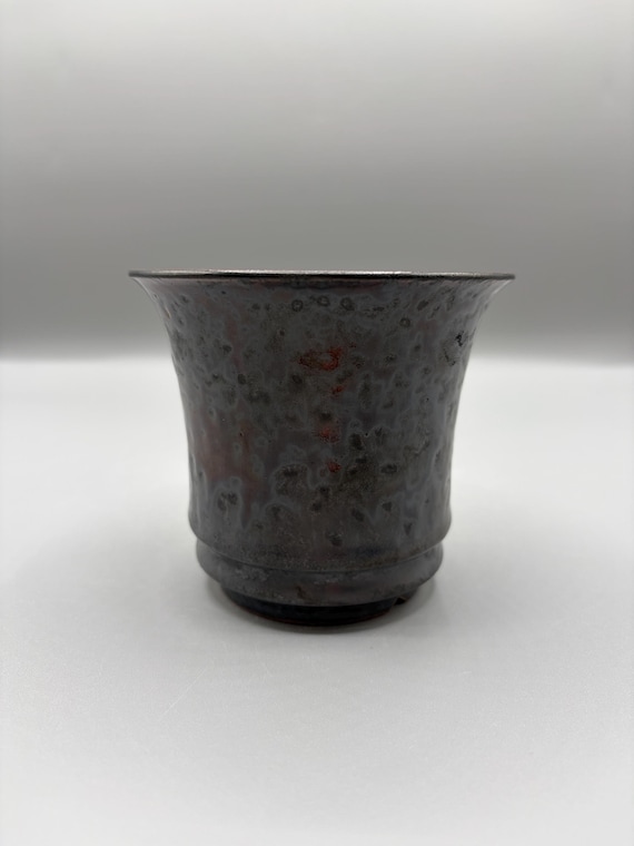 4 inch W* 3.5 inch H/ High quality handmade ceramic pottery/Succulent Pot/Handmade Pot/Caudex Pot/Ceramic Pot/Black Pot/Cactus Pot