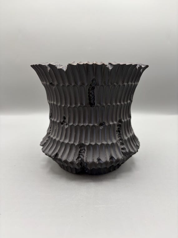 5 inch W* 5 inch H/ High quality handmade ceramic pottery/Succulent Pot/Handmade Pot/Caudex Pot/Ceramic Pot/Black Pot/Cactus Pot