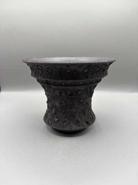 6.5 inch W* 5.5 inch H/ High quality handmade ceramic pottery/Succulent Pot/Handmade Pot/Caudex Pot/Ceramic Pot/Planter/Black Pot