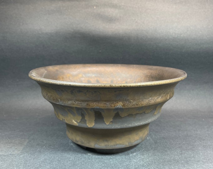 7.5inchW* 3.75inch H/ High quality handmade ceramic pottery/Succulent Pot/Handmade Pot/Caudex Pot/Ceramic Pot/Planters/Black Pots/Cactus Pot