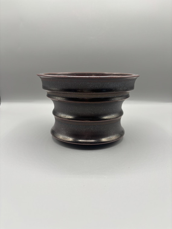 6 inch W* 4 inch H/ High quality handmade ceramic pottery/Succulent Pot/Handmade Pot/Caudex Pot/Ceramic Pot/Planters/Black Pot/Cactus Pot