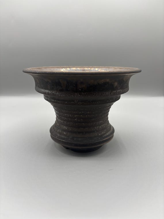 6 inch W* 4.25 inch H/High quality handmade ceramic pottery/Succulent Pot/Handmade Pot/Caudex Pot/Ceramic Pot/Planter/Black Pot/Cactus Pot