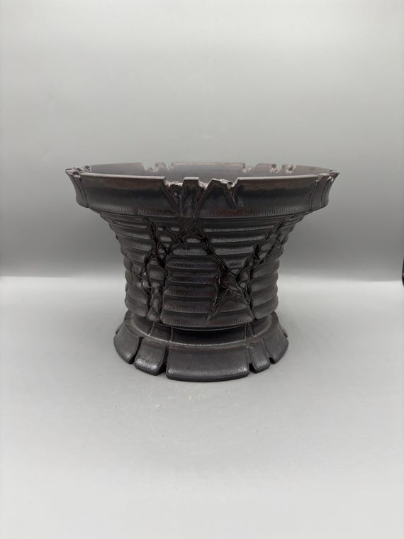 8 inch W* 5.75 inch H/ High quality handmade ceramic pottery/Succulent Pot/Handmade Pot/Caudex Pot/Ceramic Pot/Planter/Black Pot/Cactus Pot
