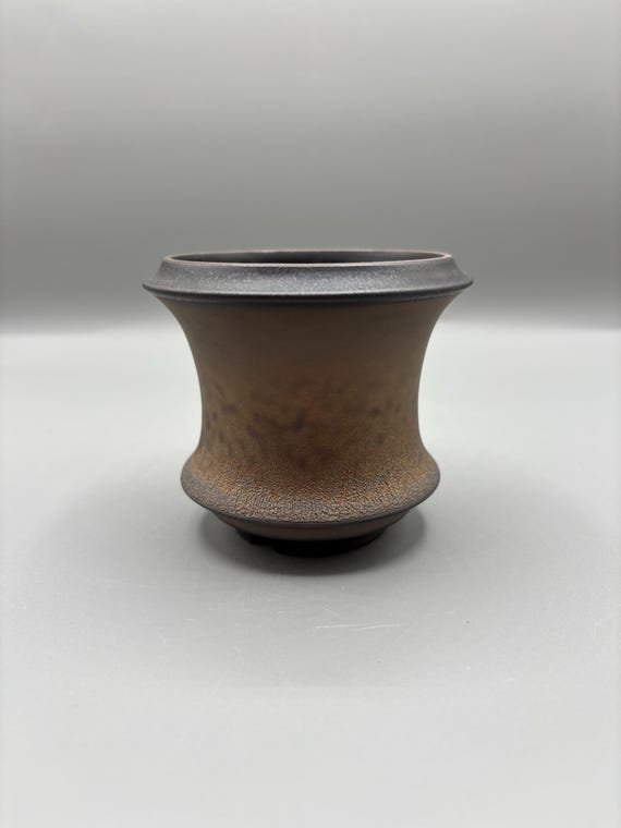 3.5 inch W* 3.5 inch H/ High quality handmade ceramic pottery/Succulent Pot/Handmade Pot/Caudex Pot/Ceramic Pot/Planter/Black Pot