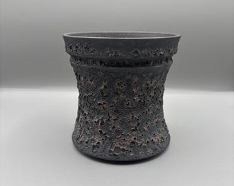 Handmade Ceramic Succulent Planter, Textured Caudex Pot (5.25 inch)