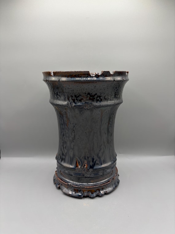 6.5 inch W* 9 inch H/ High quality handmade ceramic pottery/Succulent Pot/Handmade Pot/Caudex Pot/Ceramic Pot/Planter/Black Pot/Cactus Pot