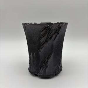 5 inch W* 6 inch H/ Rift Collection/ Relic Collection/ High Quality Handmade Pottery/ Fault Line Black