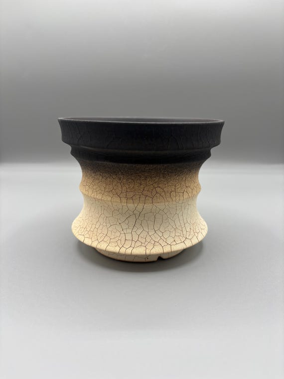 4.75 inch W* 4 inch H/ High quality handmade ceramic pottery/Succulent Pot/Handmade Pot/Caudex Pot/Ceramic Pot/Planter/Black Pot/Cactus Pot
