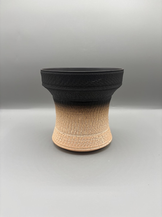 5.5 inch W* 5.25 inch H/ High quality handmade ceramic pottery/Succulent Pot/Handmade Pot/Caudex Pot/Ceramic Pot/Planter/Black Pot