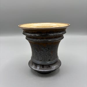 Maceta de cerámica hecha a mano de alta calidad de 4 pulgadas de ancho x 4 pulgadas de alto / Maceta para suculentas / Maceta artesanal / Maceta de caudex / Maceta de cerámica / Maceta negra
