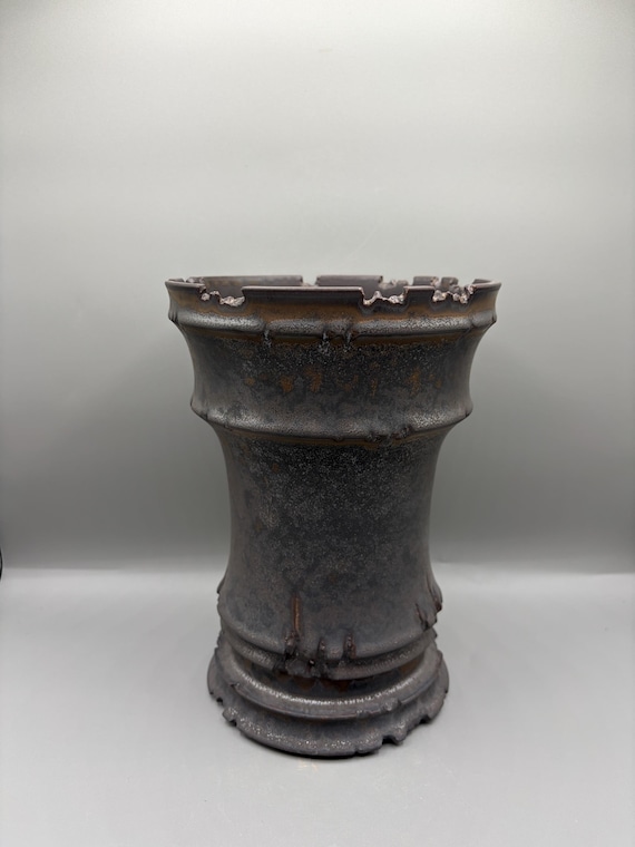 6.5 inch W* 9 inch H/ High quality handmade ceramic pottery/Succulent Pot/Handmade Pot/Caudex Pot/Ceramic Pot/Planter/Black Pot/Cactus Pot