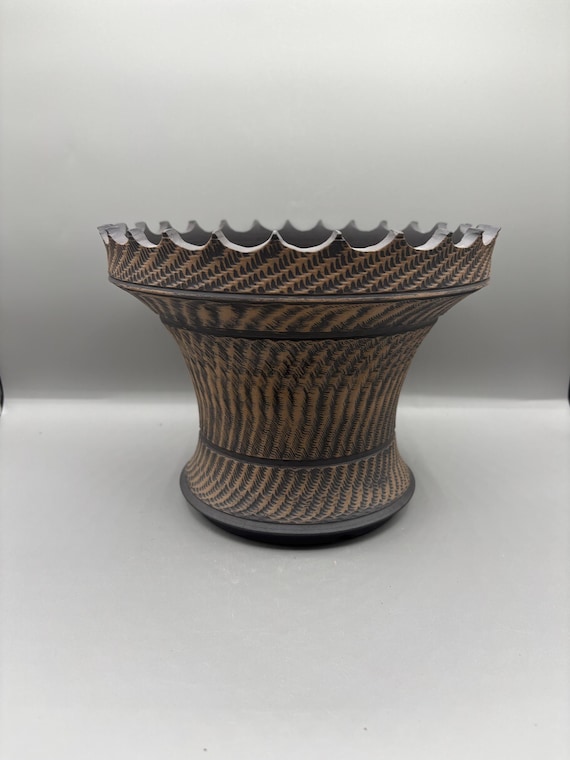 8 inch W* 6.5 inch H/ High quality handmade ceramic pottery/Succulent Pot/Handmade Pot/Caudex Pot/Ceramic Pot/Planter/Black Pot/Cactus Pot