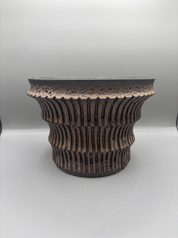 Handmade Ceramic Succulent Pot: Modern Caudex Planter (8.25x6 inch)