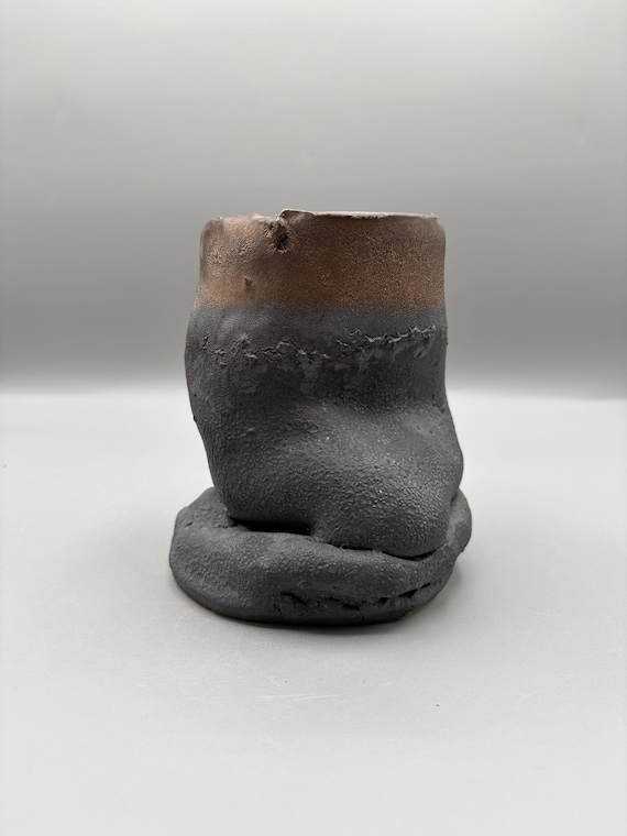 3 inch W* 5 inch H/ High quality handmade ceramic pottery/Succulent Pot/Handmade Pot/Caudex Pot/Ceramic Pot/Black Pot/Cactus Pot