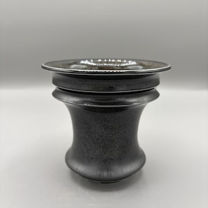 Maceta de cerámica hecha a mano de alta calidad de 4 pulgadas de ancho x 4 pulgadas de alto / Maceta para suculentas / Maceta artesanal / Maceta de caudex / Maceta de cerámica / Maceta negra