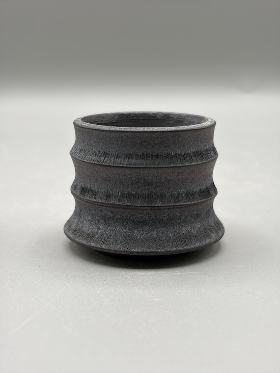 1.5 inch W* 1.75 inch H/ High quality handmade ceramic pottery/Succulent Pot/Handmade Pot/Caudex Pot/Ceramic Pot/Black Pot/Cactus Pot