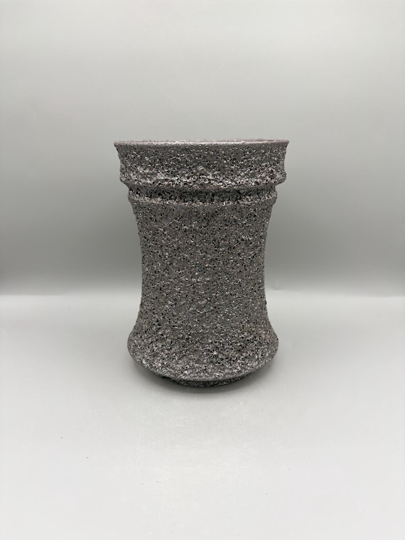 5 inch W* 7 inch H/ High Quality Handmade Ceramic Pottery/ Molten Iron Planter/ Caudex/ Agave/Succulent Planter/ Silver-Gray Matallic Glaze