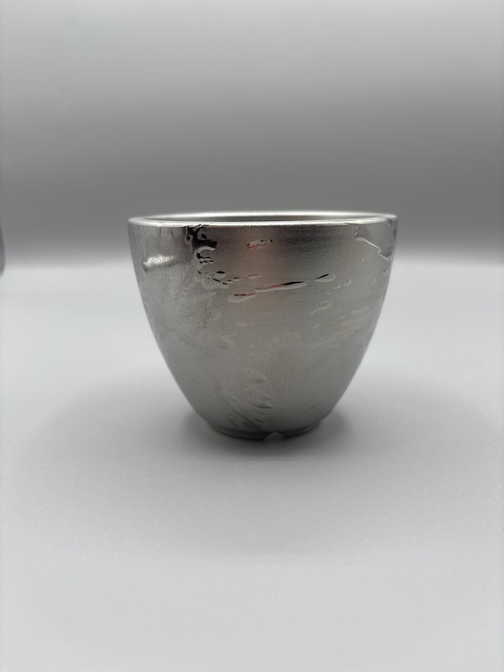 Handmade Ceramic Succulent Pot: Small Silver Caudex Planter