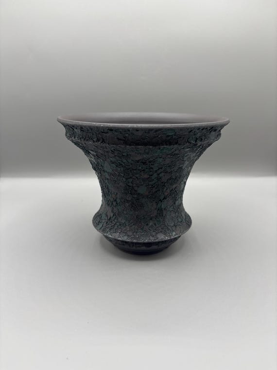 6.25 inch W* 5 inch H/ High quality handmade ceramic pottery/Succulent Pot/Handmade Pot/Caudex Pot/Ceramic Pot/Black Pot/Cactus Pot