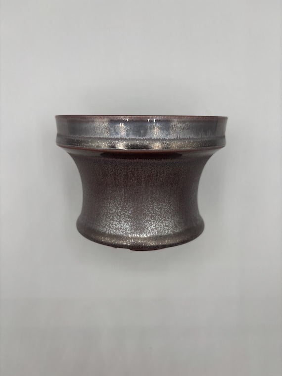 3.75 inch W* 3 inch H/ High quality handmade ceramic pottery/Succulent Pot/Handmade Pot/Caudex Pot/Ceramic Pot/Planter/Black Pot