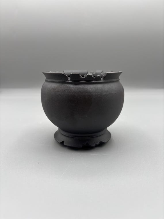3.25 inch W* 3 inch H/ High quality handmade ceramic pottery/Succulent Pot/Handmade Pot/Caudex Pot/Ceramic Pot/Planter/Black Pot/Cactus Pot