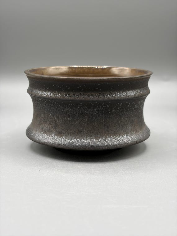 3.5 inch W* 2.5 inch H/ High Quality Handmand Pottery/ Brown Pottery/ Black Pottery/Caudex Planter/Collector Pot/Caudiciform Planter