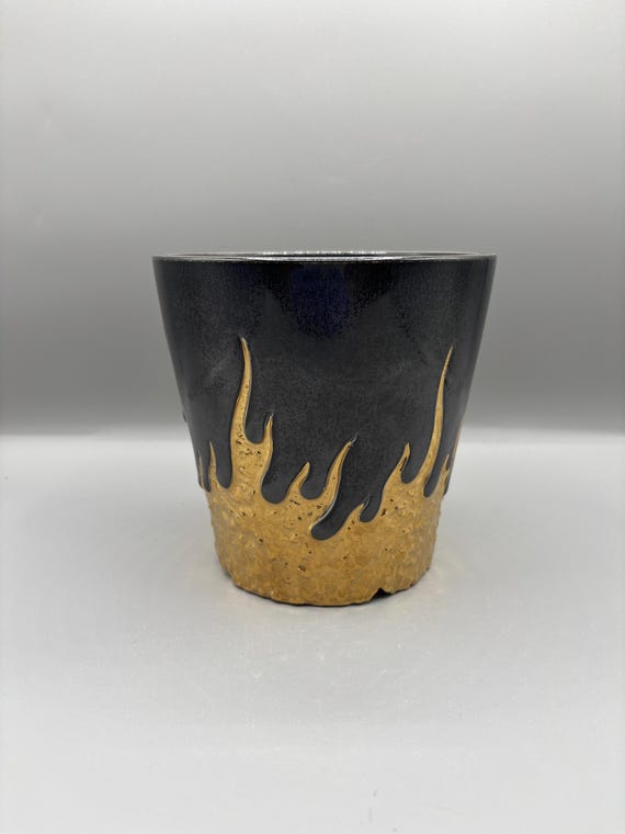 5 inch W* 5 inch H/ High quality handmade ceramic pottery/Succulent Pot/Handmade Pot/Caudex Pot/Ceramic Pot/Planter/Black Pot/Cactus Pot