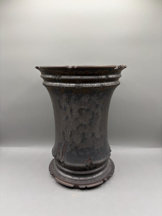 7 inch W* 9.25 inch H/ High quality handmade ceramic pottery/Succulent Pot/Handmade Pot/Caudex Pot/Ceramic Pot/Planter/Black Pot/Cactus Pot