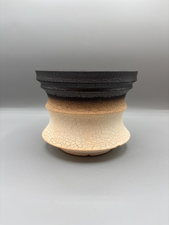 6 inch W* 4.75 inch H/ High quality handmade ceramic pottery/Succulent Pot/Handmade Pot/Caudex Pot/Ceramic Pot/Planters/Black Pot/Cactus Pot