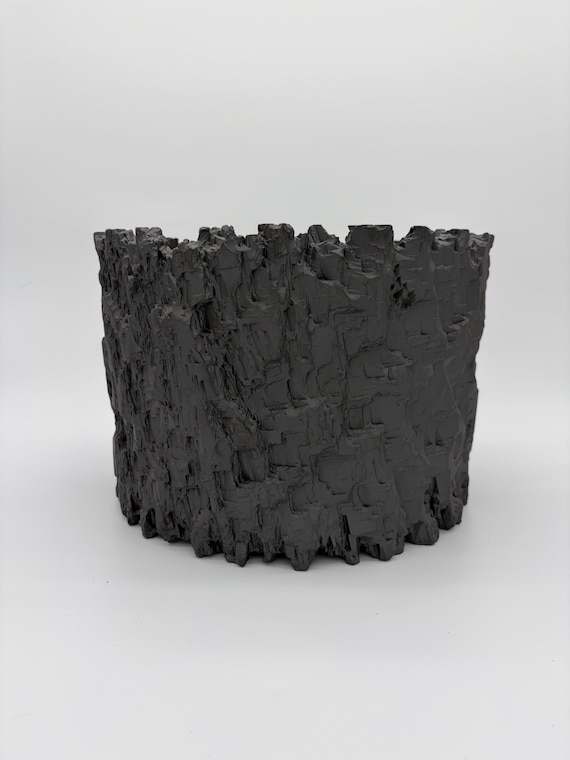 12 inch W* 8.5 inch H/ High quality handmade ceramic pottery/Succulent Pot/Handmade Pot/Caudex Pot/Ceramic Pot/Planter/Black Pot