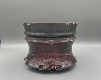 4.75 inch W* 3.75 inch H/ High quality handmade ceramic pottery/Succulent Pot/Handmade Pot/Caudex Pot/Ceramic Pot/Black Pots/Cactus Pot