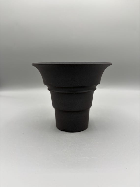 4.45 inch W* 4 inch H/ Matte Black/ High Quality Handmand Pottery/ Caudex Planter/Collector Pot/Caudiciform Planter/ Succulent Pot