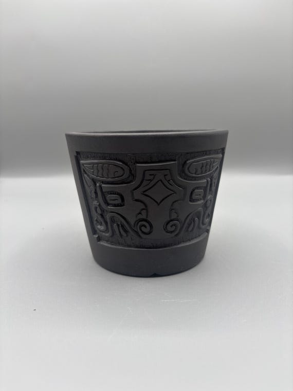 4.25 inch W* 3.5 inch H/ High quality handmade ceramic pottery/Succulent Pot/Handmade Pot/Caudex Pot/Ceramic Pot/Planter/Black Pot