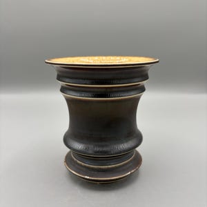 3,75 pulgadas de ancho x 4,25 pulgadas de alto / Maceta de cerámica hecha a mano de alta calidad / Maceta para suculentas / Maceta artesanal / Maceta de caudex / Maceta de cerámica / Jardinera / Maceta negra