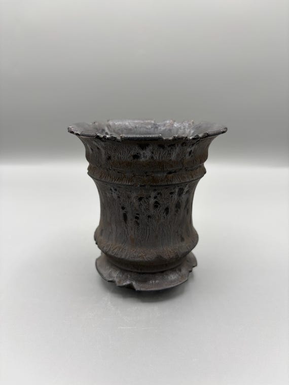 3.75 inch W* 4 inch H  / High quality handmade ceramic pottery/Succulent Pot/Handmade Pot/Caudex Pot/Ceramic Pot/Planter/Brown Pot