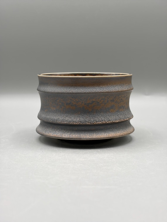 3.25 inch W* 2.5 inch H/ Bronze Planter/ Ash Gray Planter/ High Quality Handmand Pottery/ Caudex Planter/Collector Pot/Caudiciform Planter