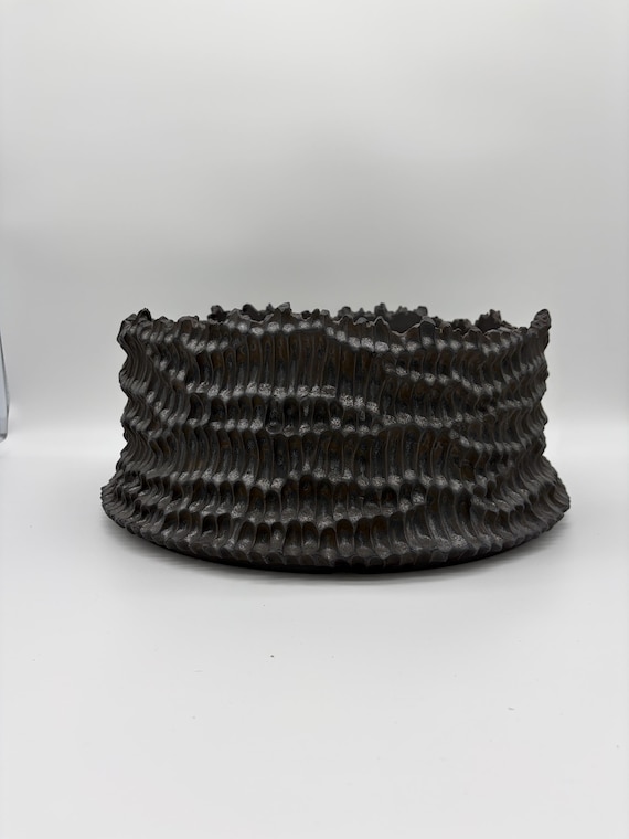 14.5 inch W* 7 inch H/ High quality handmade ceramic pottery/Succulent Pot/Handmade Pot/Caudex Pot/Ceramic Pot/Planter/Black Pot