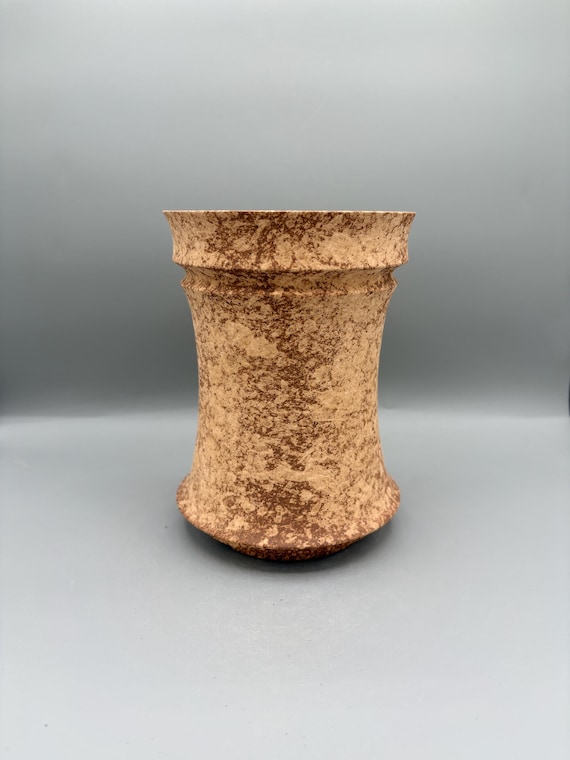 5 inch W* 7 inch H/ High Quality Handmade Ceramic Pottery/ Desert Fossil Planter/ Mocha Limestone Planter/ Dune Relic Planter/ Canyon Dust