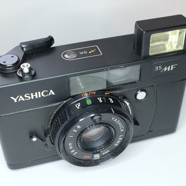 Yashica 35 MF film camera with flash